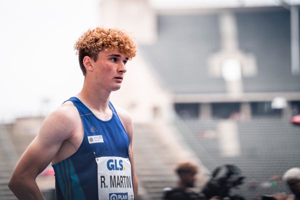 Rocco Martin (SG Motor Gohlis-Nord Leipzig) vor dem 800m Halbfinale waehrend der deutschen Leichtathletik-Meisterschaften im Olympiastadion am 25.06.2022 in Berlin